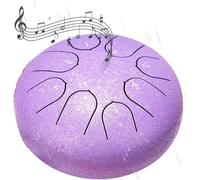 Tambor De Lluvia For Jardín: 6 Pulgadas, Encanta Tu Espacio Al Aire Libre Con Sonidos Etéreos(Purple)