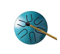 Tambor de lluvia - Instrumento musical de tambor de lengua de acero de 6 notas - Tambor de acero de 3 pulgadas para meditación, educación musical, entretenimiento, niños, adultos, familias, principian