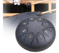 Tambor de lluvia para el jardín, campana de lluvia de tambor de lengua de acero, tambor de mano de 6 pulgadas y 8 notas, adecuado para clases de música, yoga, creación de un estado zen, curación