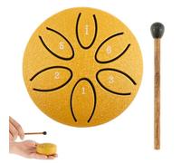 Tambor de lluvia para exterior, tambor de lengua de acero de 3 pulgadas, 6 tonos, timbre de lluvia, timbre de lluvia al aire libre, instrumento musical, tambor de meditación con sonido relajante con