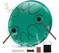 Tambor de lluvia para exterior, tambor de lengua de acero de 6 pulgadas, 8 notas para instrumentos de jardín, campanilla de lluvia impermeable, instrumento de sartén de mano al aire última
