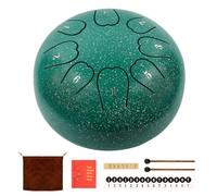 Tambor de lluvia para exterior, tambor de lengua de acero de 6 pulgadas, 8 notas, tambor panda con mazos para regalos de entretenimiento de educación musical (verde)