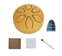 Tambor de lluvia para exterior, tambor de lengua de acero de 6 tonos de 3 pulgadas, timbre de lluvia al aire libre, instrumento de percusión, tambor de meditación para jardín, zen, yoga, educación