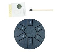 Tambor de lluvia para exterior, tambor de tanque de 6 notas de 3 pulgadas - Libro de música, mazo incluido, instrumento de percusión de tambor de mano, armoniza cuerpo y mente