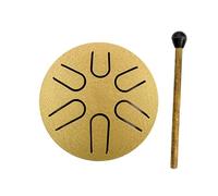 Tambor de lluvia para exteriores | Instrumento musical de tambor con lengua de acero de 6 notas, tambor de acero de 3 pulgadas para meditación, educación musical, entretenimiento, niños, adultos, f