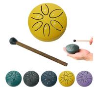 Tambor de lluvia para exteriores, tambor de lluvia para exteriores cuando llueve, instrumento de batería de lluvia para exteriores, tambor musical de lluvia para jardín, mini tambor de mano (amarillo)