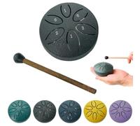 Tambor de lluvia para exteriores, tambor de lluvia para exteriores cuando llueve, instrumento de batería de lluvia para exteriores, tambor musical de lluvia para jardín, mini tambor de mano (negro)