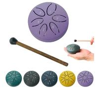 Tambor de lluvia para exteriores, tambor de lluvia para exteriores cuando llueve, instrumento de batería de lluvia para exteriores, tambor musical de lluvia para jardín, mini tambor de mano (morado)