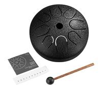 Tambor de lluvia para jardín, 4.5 pulgadas, 8 tonos, tambor de lengua de acero, tambor etéreo para lluvia, tambor de chakra para lluvia, instrumento musical de timbre de lluvia al aire libre, tambor