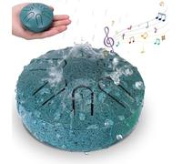 Tambor de lluvia para jardín exterior, 7,6 cm, 6 notas, tambor de lengua de acero, campanilla de lluvia, la armoniosa resonancia de sonidos naturales, sincronizado con el ritmo de la naturaleza, mini