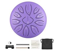 Tambor de lluvia para jardín exterior | Tambor de lengua de acero de 6 pulgadas con mazos de tambor | Tambor de meditación de mano para educación zen y musical, yoga, principiantes, adultos y niños