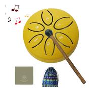 Tambor De Lluvia Para Jardín Exterior | Tambor De Lengüetas De Acero 7.6 Cm 6 Notas Música Relajante | Instrumento De Percusión Educativo Para Meditación Mindfulness Relajación Yoga Adultos Y Principi
