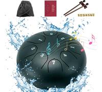 Tambor de lluvia para jardín exterior, tambor de lluvia de 8 notas de 6 pulgadas con bolsa, libro de música, campanillas de viento para meditación al aire libre, yoga, educación musical