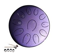 Tambor de lluvia para jardín | Tambor de chakra para lluvia | Tambor de lengua de acero | 6 pulgadas 11 notas m-ini Tambor de lengua de acero para curación de sonido | Meditación Yoga Zen