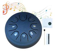 Tambor de lluvia para jardín, tambor hueco mi-ni exterior, tambor de lengua de acero de 8 tonos de 4.5 pulgadas, tambor de mano para niños, timbre de lluvia de mano, instrumento de percusión para