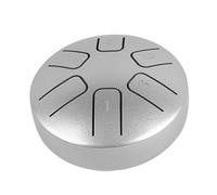 Tambor de Lluvia, Tambor de Acero Mini Hueco 5 Pulgadas 6 Nota para Acampar, Meditación o Yoga (SILVER)