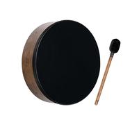 Tambor de madera Bodhran de 14 pulgadas con mazo para meditación calmante, ASMR, terapia de curación de sonido y yoga