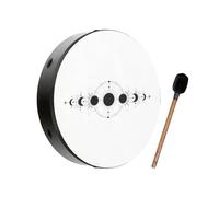 Tambor de madera ritual de 16 pulgadas con mazo para meditación calmante, ASMR, terapia de curación de sonido y yoga