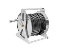 Tambor de manguera de acero inoxidable, tambor de manguera de jardín, manual de instrucciones