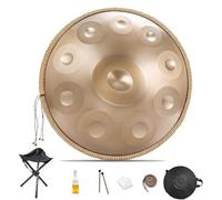 Tambor De Mano, 432 Hz/440 Hz, 9/10/12 Notas, Instrumento De Percusión De Acero Handpan, Harmonic Handpan Drum En Re Menor Con Bolsa De Transporte Y Soporte, Para Niños Y Adultos(B,440HZ/12Note)