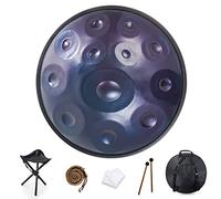 Tambor de mano 432 Hz en d menor, 12 notas, tambor de mano de acero de 22 pulgadas, instrumento de percusión, yoga, meditación, principiante, tambor de mano, hecho a mano, instrumento musical