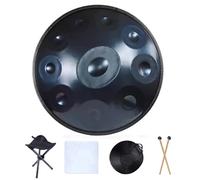 Tambor de Mano 440 HZ 432 Handpan 22 pulgadas 9 10 12 14 notas tambor de lengua acero música instrumento percusión etéreo(22 Inch 10 Notes)
