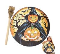 Tambor de mano chamán, instrumentos nativos de meditación de tambor de mano, tambores chamánicos sanadores de sonido, instrumento espiritual de 10 pulgadas, tambor de Halloween, decoración de
