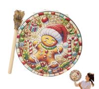 Tambor de mano chamán, tambores chamanes para adultos | Hombre de pan de jengibre hecho a mano tambor chamánico - Tambor musical espiritual de aspecto retro para amantes de la música y músicos