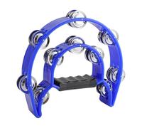 Tambor de mano colorido con campanas de acero inoxidable de sonido claro y cuerpo de ABS, pequeño timbre adecuado para todas las edades