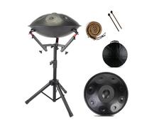Tambor de mano con soporte ajustable resistente, 9/1012 notas, tambor de lengua de acero de 22 pulgadas con bolsa suave, 440 Hz en re menor, percusión armónica, para meditación personal, yoga, regalo
