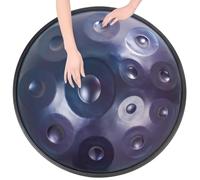 Tambor De Mano De 22"/55 Cm Para Adultos, Handpan Drum Set De Acero En Re Menor De 9, 10 Y 12 Notas, Percusión Armónica Para Sanación Con Sonido Y Meditación Personal(Blue,12 Notes (432Hz))