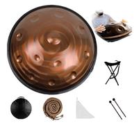Tambor De Mano De 22 Pulgadas, 9, 10 Y 12 Notas, 440/432 Hz, Re Menor Kurda, Tambores Handpan Para Meditación, ASMR, Terapia De Sonido Y Yoga(Spiral,12 Notes (432Hz))