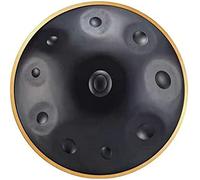 Tambor de mano de 22 pulgadas, 9 notas/10 notas D menor, tambor de lengua de acero, tambor de mano, instrumento de percusión de tambor etéreo con soporte para tambor, baquetas, bolsa de tam
