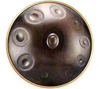 Tambor de mano de 22 pulgadas, 9 notas/10 notas D menor, tambor de lengua de acero, tambor de mano, instrumento de percusión de tambor etéreo con soporte para tambor, baquetas, bolsa de tam