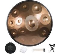 Tambor de mano de 432 Hz, escala D menor, 12 notas, tambor de mano profesional de acero con bolsa de transporte, soporte y mazos para principiantes y adultos, regalo musical perfecto