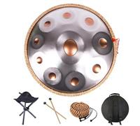 Tambor de mano de 440 Hz D Minor con bolsa, tambor de acero premium, 9/12 notas, afinación de 432 Hz para un sonido mejorado