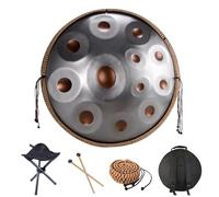 Tambor de mano de 440 Hz D Minor con bolsa, tambor de acero premium, 9/12 notas, afinación de 432 Hz para un sonido mejorado