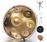 Tambor De Mano De 9/10/12 Notas, 22 Pulgadas 432 Hz/440 Hz Hand Drum Steel Drum Percusión, Tambor De Mano Handpan, Para Entretenimiento, Meditación Y Educación Musical(440hz,10Notes)