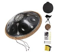 Tambor de mano de 9 notas, tambor de lengüeta de acero en re menor de 22", hecho a mano para la armonía meditativa y la relajación(Mandala,432Hz)