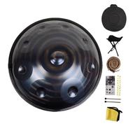 Tambor de mano de 9 notas, tambor de lengüeta de acero en re menor de 22", hecho a mano para la armonía meditativa y la relajación(Dark,432Hz)