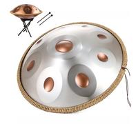 Tambor de mano de acero, 440 Hz D menor, 9 notas, tambor de mano con cuerdas de borde, pandereta para un rendimiento profesional