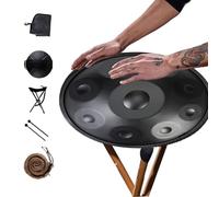 Tambor De Mano De Acero De 432/440 Hz, Instrumento Handpan Para Adultos, Tambor Handpan De 22 Pulgadas En Re Menor, Instrumento De Percusión Con Bolsa De Transporte(440hz-a,10 notes)
