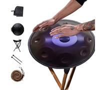 Tambor De Mano De Acero De 432/440 Hz, Instrumento Handpan Para Adultos, Tambor Handpan De 22 Pulgadas En Re Menor, Instrumento De Percusión Con Bolsa De Transporte(440hz-e,10 notes)