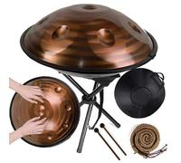 Tambor De Mano De Acero De Primera Calidad, 9/10/12/14 Notas Instrumento De Tambor Handpan En Re Menor, Hand Drum Steel Drum Percusión Con Bolsa Para Handpan(B,14 notes(440Hz))