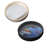 Tambor de mano de cuentas Ocean Wave de 10 pulgadas, percusiones para amantes de la música, regalos multicolor, paquete de 2