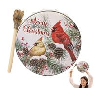 Tambor de mano de percusión chamánica,Tambor chamánico,Tambor instrumental navideño - Instrumento chamánico, adorno de escritorio de moda para decoración del hogar, herramienta de curación de sonido d