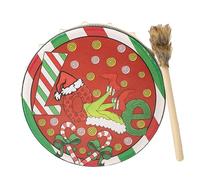 Tambor de mano de percusión chamánica, tambor chamánico, tambor sanador de sonido de Navidad, instrumento chamánico, de escritorio de para decoración del hogar, herramienta de curación de