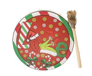 Tambor de mano de percusión chamánica, tambor chamánico, tambor sanador de sonido de Navidad, instrumento chamánico, de escritorio de para decoración del hogar, herramienta de curación de