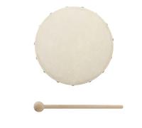 Tambor de mano en madera - Drum Chamán y Adultos, Bongo Mini Percusión hecha a mano | Marco de 10 pulgadas y 8 pulgadas para música tribal, instrumento musical tradicional,