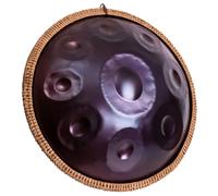 Tambor De Mano, Hand Drum Steel Drum Percusión De 22 Pulgadas, Handpan Drums Sets Kurdo En Re Menor, 440 Hz, 9/10/12 Notas, Con Bolsa De Transporte, Soporte, Dos Mazos(D,12Notes)